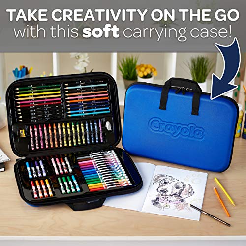 Crayola Sketch and Color (70pcs), Art Kit for Kids, Includes Coloring Kit, Art Case and Sketch Book, Gifts for Kids Ages 8+