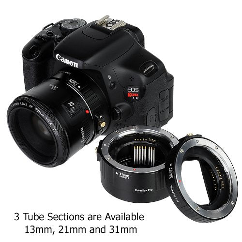 Fotodiox Pro Canon EOS Auto Macro Extension Tube Set Kit for Extreme Close-Up with Autofocus and Auto-Exposure