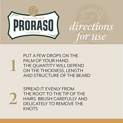 Proraso Beard Oil for Men to Tame, Smooth and Condition Beard Hair - Wood and Spice, 1 Fl Oz (Pack of 1)