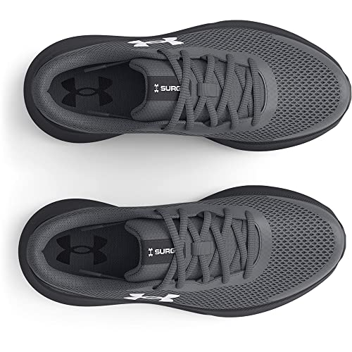 Under Armour Boy's Surge 3 Sneaker, (103) Pitch Gray/Jet Gray/White, 7 Big Kid