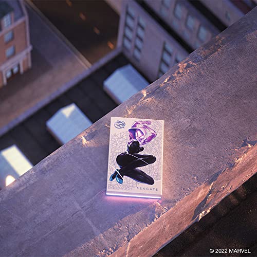 Seagate Ghost-Spider Special Edition FireCuda External Hard Drive 2TB - USB 3.2 Gen 1, customizable LED RGB lighting Pink, with Rescue Services (STKL2000418)