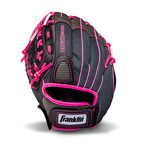 Franklin Sports Softball Glove - Left and Right Handed Softball Fielding Glove - Windmill Fastpitch Pro Series - Adult and Youth Fielding Glove - 12 Inch Left Hand Throw - Pink