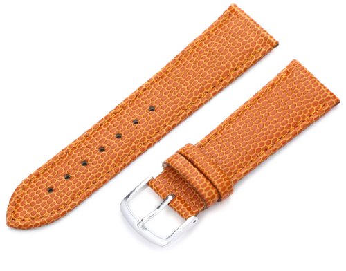 Hadley-Roma 18mm 'Women's' Leather Watch Strap, Color:Orange (Model: LSL725RAG180)