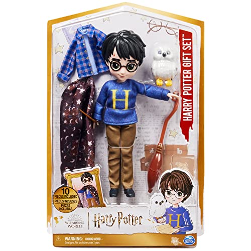 Wizarding World Harry Potter, 8-inch Harry Potter Doll Gift Set with Invisibility Cloak and 5 Doll Accessories, Kids Toys for Ages 6 and up