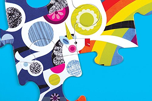 Mudpuppy Unicorns Pouch Puzzle, 12 Extra-Thick Pieces, 14”x11” – Great for Kids Age 2+ – Perfect for Travel – Helps Develop Hand-Eye Coordination - Packaged in Secure, Reusable Pouch