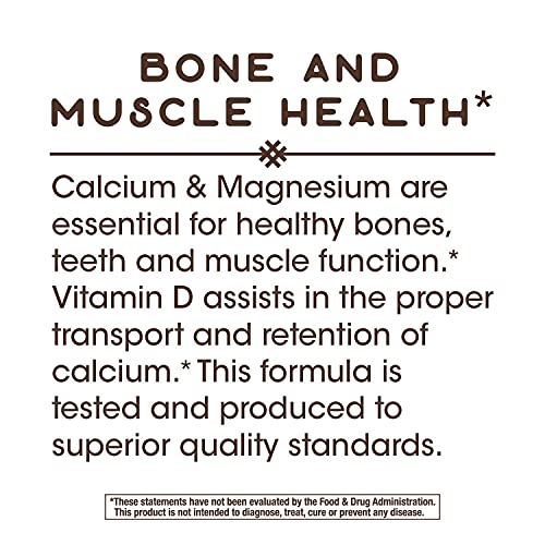 Nature's Way Calcium-Magnesium-Vitamin D Capsules, Supports Bone and Muscle Health*, 100 Capsules