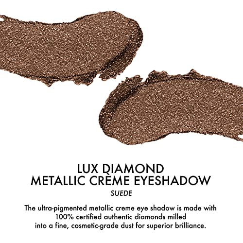 LORAC Lux Diamond Crème Eye Shadow | Metallic Shimmer Eyeshadow Powder | Suede Brown