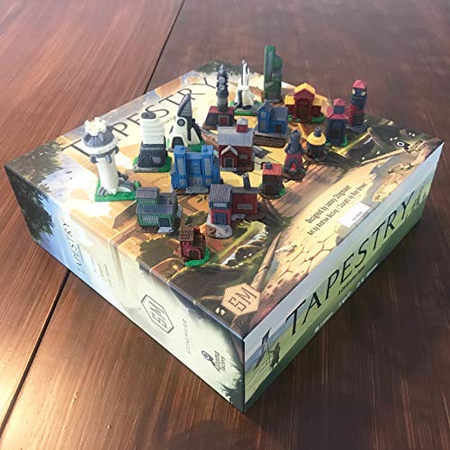 Stonemaier Games Tapestry Board Game - A Civilization Building Stonemaier Game with 18 Painted Landmark Miniatures for 1-5 Players, Ages 14+