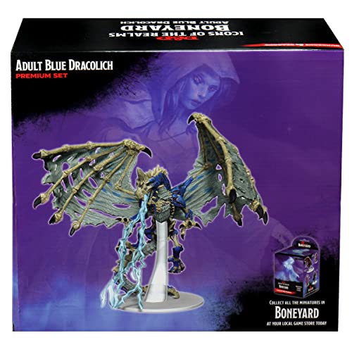 DandD Icons of the Realms Miniatures: Boneyard - Blue Dracolich Premium