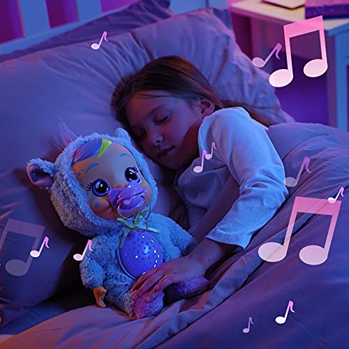 Cry Babies Goodnight Jenna - 12' Sleepytime Baby Doll | Plays 5 Lullabies and Night Light Starry Sky Projection , Blue