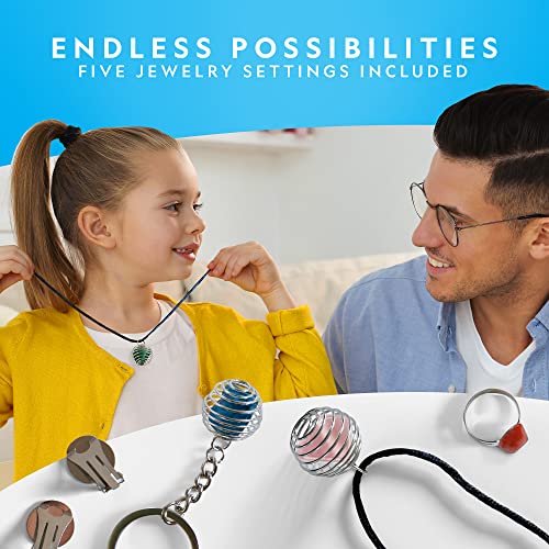 NATIONAL GEOGRAPHIC Rock Tumbler Refill Kit – Madagascar Rocks for Tumbling- Rock Tumbler Supplies Include Rock Tumbler Grit and Jewelry Accessories