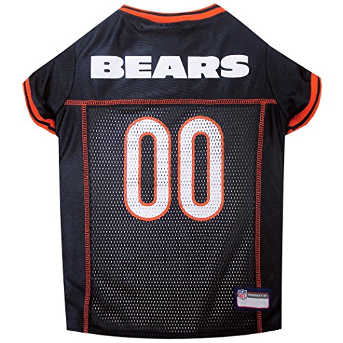 NFL Chicago Bears Dog Jersey, Size: Medium. Best Football Jersey Costume for Dogs and Cats. Licensed Jersey Shirt.