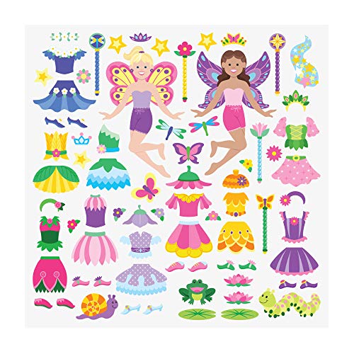 Melissa and Doug Puffy Sticker Activity Books Set: Princess, Mermaid, Fairy - 180+ Reusable Stickers - Reusable Dress Up Doll Stickers, Restickable Puffy Stickers For Kids Ages 4+