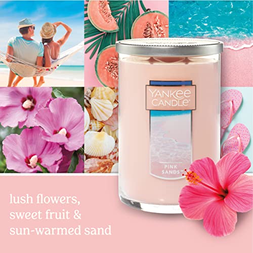 Yankee Candle Pink Sands Scented, Classic 22oz Large Tumbler 2-Wick Candle, Over 75 Hours of Burn Time
