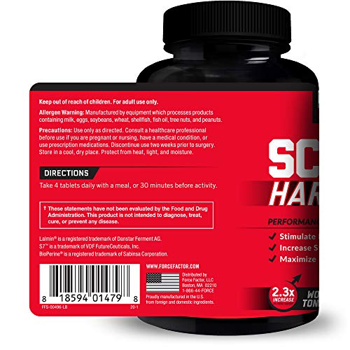 SCORE!,2-Pack,Hardcore Nitric Oxide Booster Supplement for Men with L-Citrulline,Yohimbe,Black Maca and B Vitamins to Boost Nitric Oxide,Increase Stamina,Maximize Physical Performance,240 Tablets