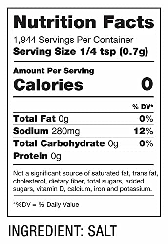 Diamond Crystal Kosher Salt – Full Flavor, No Additives and Less Sodium - Pure and Natural Since 1886-3 Pound Box