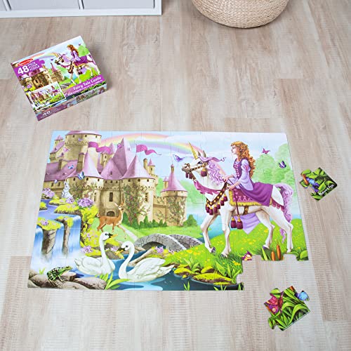 Melissa and Doug Fairy Tale Castle Jumbo Jigsaw Floor Puzzle (48 pcs, 2 x 3 feet)