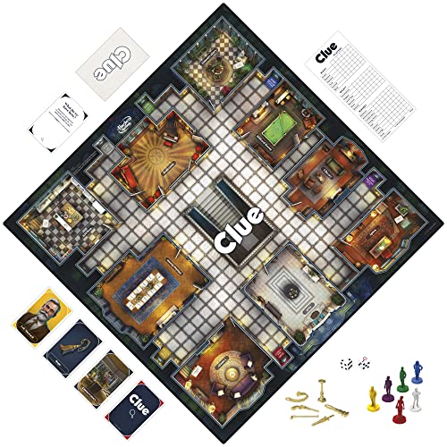 Clue Board Game for Kids Ages 8 and Up, Reimagined Clue Game for 2-6 Players, Mystery Games, Detective Games, Family Games for Kids and Adults