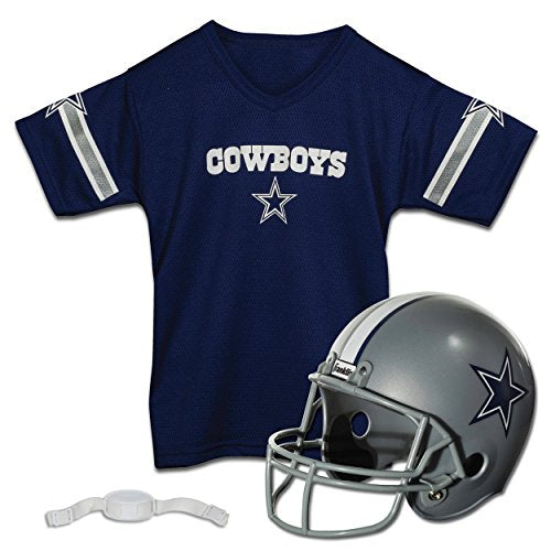 Franklin Sports teen child NFL COWBOYS HELMET JERSEY SET, Team Specific, Medium US