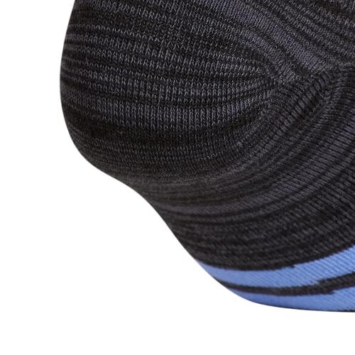 adidas Womens Superlite (6-pair) Super No Show Sock, Black/Blue Fusion/Onix Grey, Medium US