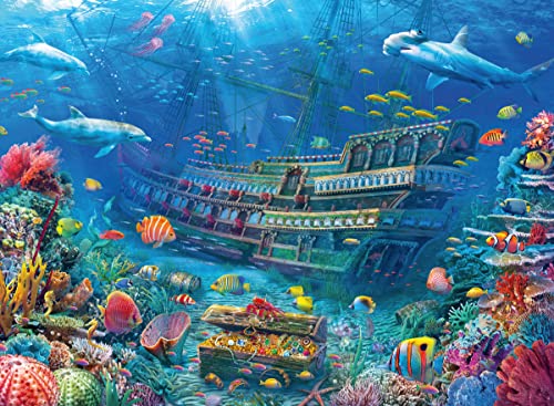 Ravensburger Underwater Discovery 200 XXL Piece Jigsaw Puzzle for Kids - 12944 - Every Piece is Unique, Pieces Fit Together Perfectly, 20 x 14 inches (50 x 36 cm) when complete.