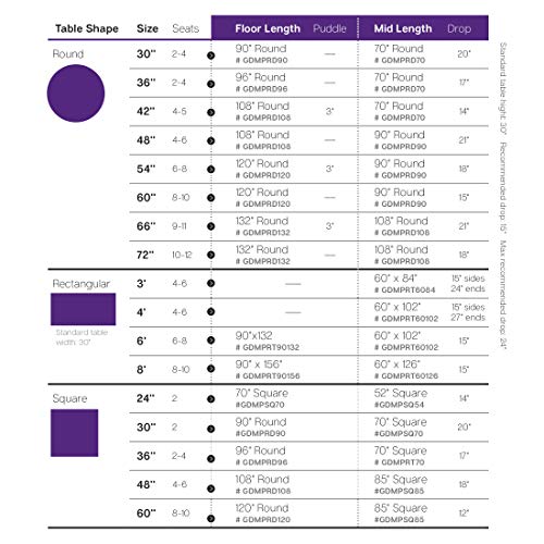 Gee Di Moda Rectangle Tablecloth | 90 x 132 Inch - Ivory Rectangular Table Cloth for 6 Foot Table in Washable Polyester | Great for Buffet Table, Parties, Holiday Dinner, Wedding and Baby Shower