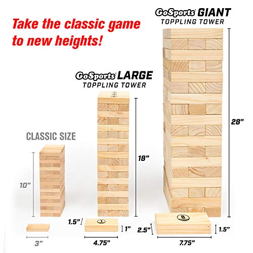 GoSports Giant Toppling Tower with Bonus Rules