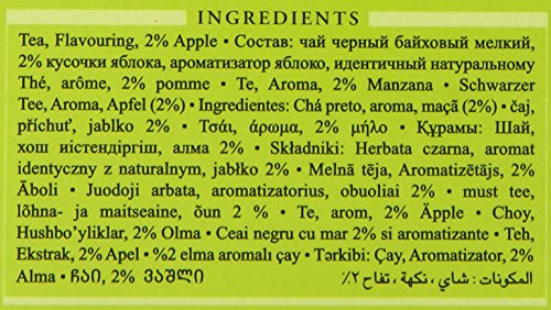 Ahmad Tea Black Tea, Apple Refresh Teabags, 20 ct (Pack of 6) - Caffeinated and Sugar-Free