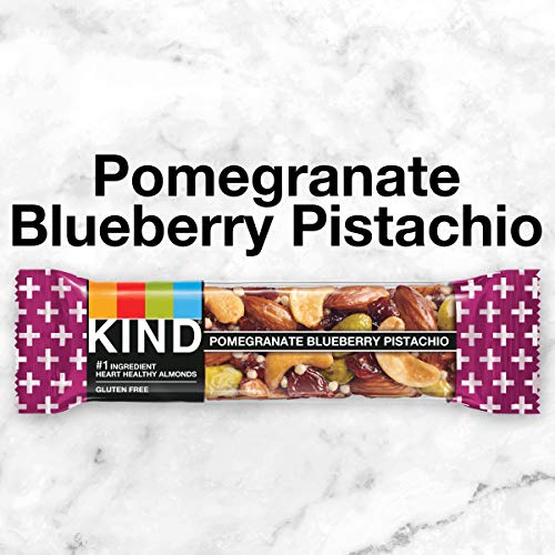KIND Bars, Pomegranate Blueberry Pistachio, Healthy Snacks, Gluten Free, 5g Protein 12 Count