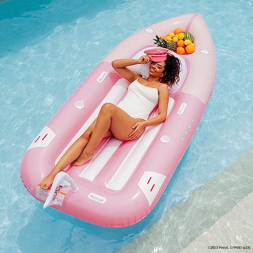 Barbie The Movie and FUNBOY Speed Boat Inflatable Pool Float Medium