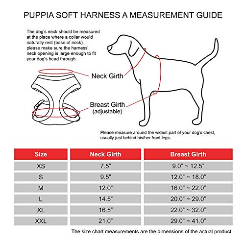 Puppia Soft Dog Harness No Choke Over-The-Head Triple Layered Breathable Mesh Adjustable Chest Belt and Quick-Release Buckle, Beige, Medium