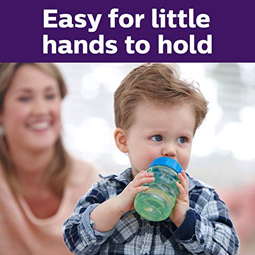 Philips AVENT My Easy Sippy Cup with Soft Spout and Spill-Proof Design, Blue/Green, 9oz, 2pk, SCF553/25