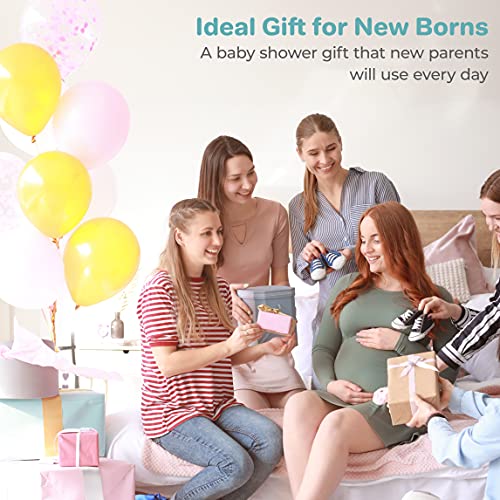 Spasilk Receiving Baby Blanket, 100% Cotton Flannel Blanket, Pack of 4, Blue