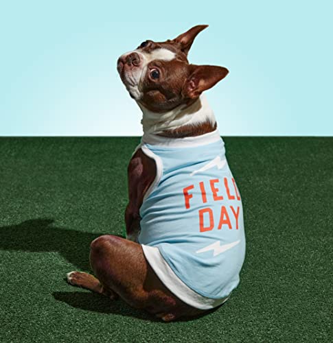 Brass Monkey Field Day Dog Tank; Pre-Shrunk Cotton Pet Muscle Tank; Medium (22' Chest); Cute Dog Accessories with Eye-Catching Design