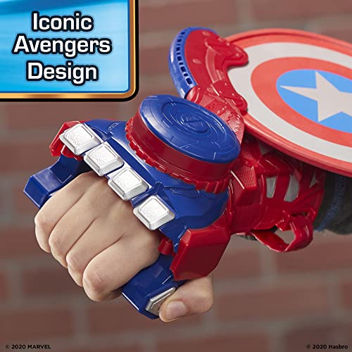 Avengers NERF Power Moves Marvel Captain America Shield Sling NERF Disc-Launching Toy for Kids Roleplay, Toys for Kids Ages 5 and Up (Amazon Exclusive)