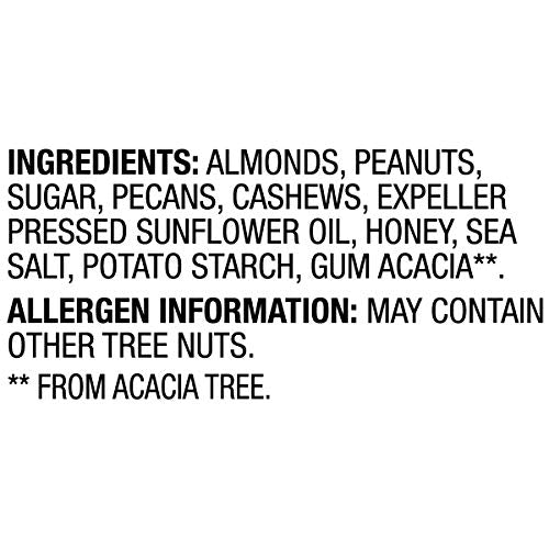 Orchard Valley Harvest Honey Roasted Mixed Nuts, 1 Ounce Bags (Pack of 15), Almonds, Peanuts, Pecans, and Cashews, Gluten Free, Non-GMO, No Artificial Ingredients