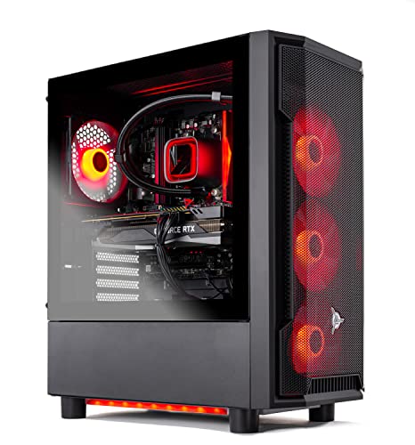 Skytech Shadow Gaming PC Desktop – AMD Ryzen 5 7600X 4.7 GHz, RTX 3060, 1TB NVME SSD, 32G DDR5 RGB, 600W Gold PSU, 240mm AIO, AC Wi-Fi, Windows 11 Home 64-bit