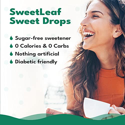 SweetLeaf SteviaClear Sweet Drops - Stevia Liquid Drops Sweetener, Pure Stevia Drops with No Bitter Aftertaste, Liquid Sugar Alternative, Zero Calorie, Keto Food, Non-GMO SweetLeaf Stevia, 4 Fl Oz