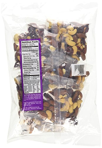 Trader Joe's Just A Handful of Simply The Best Almonds, Cashews and Cranberries Trek Mix 10 Individual Bags