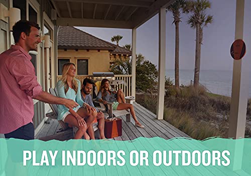 Viva Sol Premium Bamboo Walnut Finish Hook and Ring Target Game for Use Indoors and Outdoors