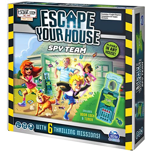 Escape Room The Game, Escape Your House: Spy Team Fun Strategy Family Board Game, for Kids Aged 8 and up