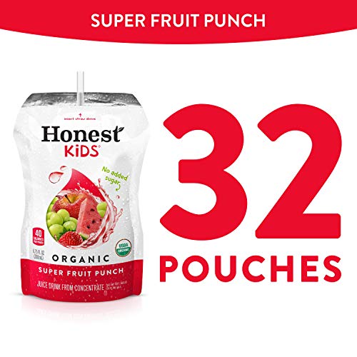 Honest Kids Super Fruit Punch Organic Fruit Juice Drink, 6.75 Fl Oz, 32 Pack
