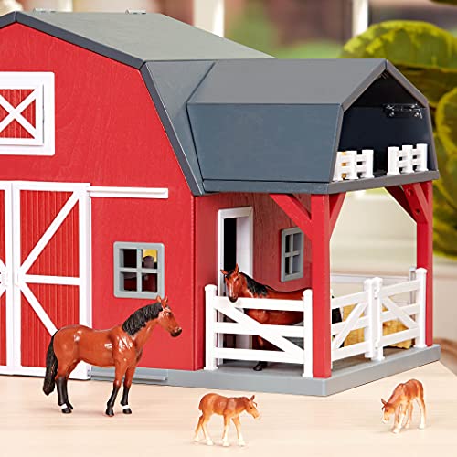 Terra by Battat - Quarter Horse Family - Miniature Toy Horse Family Figurines for Kids 3-Years-Old and Up (4 Pc)