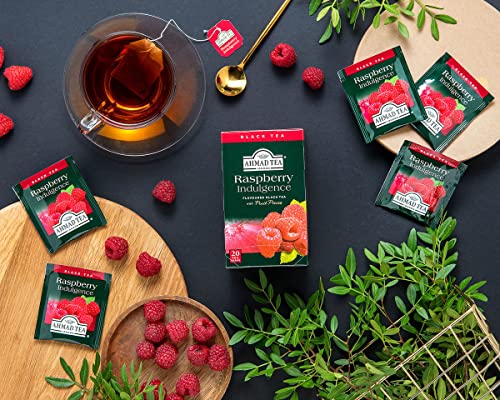 Ahmad Tea Company, Blk Rspbrry, Raspberry Indulgence, 120 Count (Pack of 6)