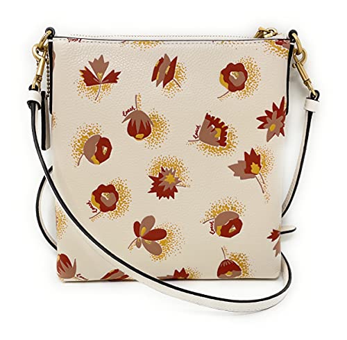 COACH Womens Kitt Messenger With Sepia Floral Print Crossbody Bag