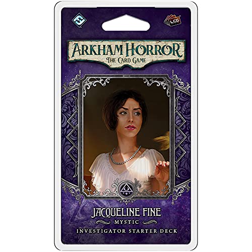 Arkham Horror The Card Game Jacqueline Fine Starter Deck | Horror Game | Mystery Game | Cooperative Card Game | Ages 14+ | 1-2 Players | Average Playtime 1-2 Hours | Made by Fantasy Flight Games