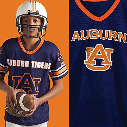 Franklin Sports NCAA Auburn Tigers Kids College Football Uniform Set - Youth Uniform Set - Includes Jersey, Helmet, Pants - Youth Medium