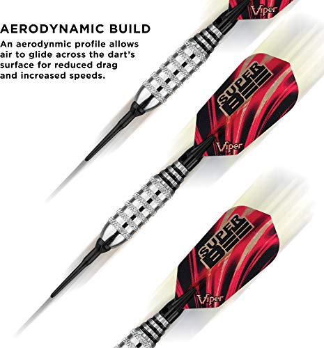 Viper by GLD Products unisex adult Nickel Silver Plated Soft Tip Darts, Silver, 16g US