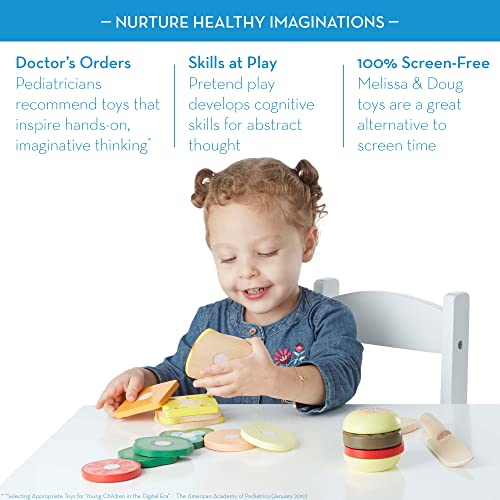 Melissa and Doug Wooden Sandwich-Making Pretend Play Food Set