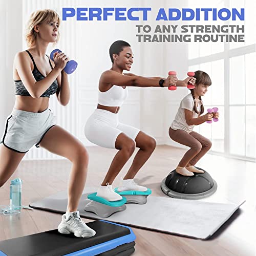 Yes4All Non-Slip, Hexagon Neoprene Dumbbells – 12lbs Neoprene Dumbbell Set for Muscle Toning, Strength Building, Weight Loss (Vivid Dark Blue - Pair)